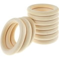 thumbnail image 1 of 10 Pcs Unfinished Natural Wooden Rings for Crafts 70mm/3 Inch Wooden Rings Macrame Wooden Rings Without Paint for Crafts DIY Pendant Connectors Jewelry Making Macrame Supplies, 1 of 5