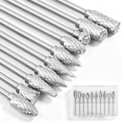 10 Pcs Universal Carbide Burr Set with 1/8" Shank for Grinding Engraving