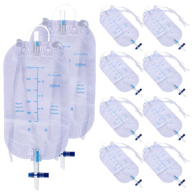 10 Pcs Urine Container Easytape Leg Bag Urinary Catheters for Men