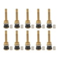 10 Pcs Valve Stems Straight Brass Heavy Duty Clamp in Tubeless Truck