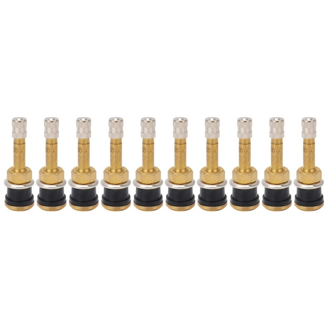 10 Pcs Valve Stems TR500 Straight Brass Heavy Duty Clamp in Tubeless