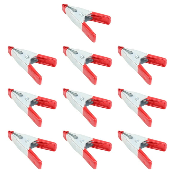 HOMEMAXS Strong Carbon Steel Spring Clamps with Red Rubber Coated Grip for Camping Use 2 inch