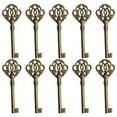 thumbnail image 1 of 10 Pcs Vintage Style Open Skeleton Key Hole Head Furniture Cabinet Antique, 1 of 10
