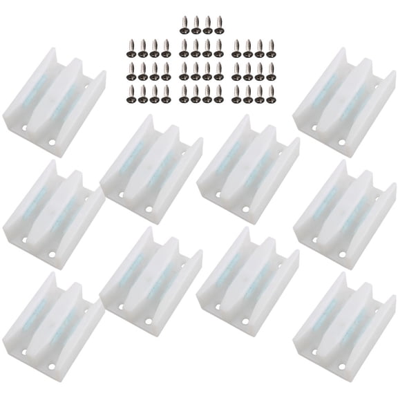 BESTYASH 10Pcs White Shower Door Guide for Glass Sliding Doors Home Use Durable Plastic