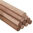 thumbnail image 1 of 10 Pcs Walnut Dowel Rods 7.9 inch Long Wood Sticks 0.7 inch Diameter Unfinished Round Sticks Wooden Carving Blocks Round Wooden Sticks for Building Model DIY Craft Supplies - Coconut Brown DIY, 1 of 6