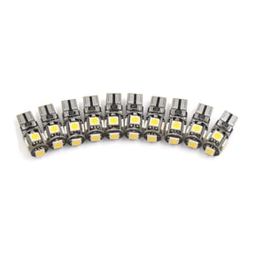 10 Pcs Warm White Canbus Error Free 5 T10 Car Dashboard Light Lamp Interior
