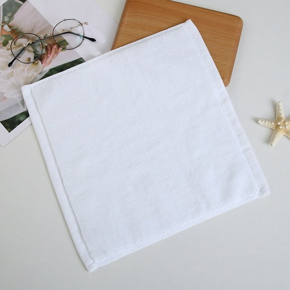 10 Pcs Washcloths,Highly Absorbent and Soft White Face Towels,Reusable Absorbent Washcloths for Sensitive Skin,Multi-Purpose Washcloths and Hand Towels for Bathroom,Hotel,Spa and Gym(White*10)