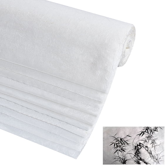 10 Pcs Washi Paper Rice Paper 56.7x15 inch Natural Decoupage Tissue Paper Natural Fiber Rice Paper for Writing Painting Decorative Paper Card Making