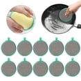 thumbnail image 1 of 10 Pcs Washing Dishes Sponges,Double-Sided Dishwashing Sponge Scrubber Round Non-Scratch Scrub Sponges Pads Kitchen Cleaning Tools for Dishes,Pots,Pans,Sink,Basin(Green), 1 of 5