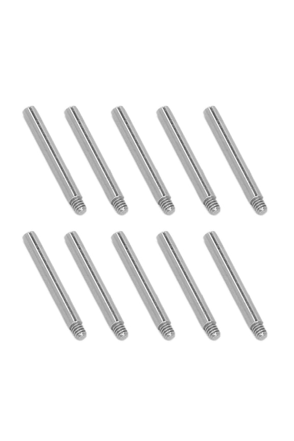 10 Pcs Watch Band Screw Link Pin Precision Stainless Steel Strap Repair Rod Parts 0.5 x 0.1 In