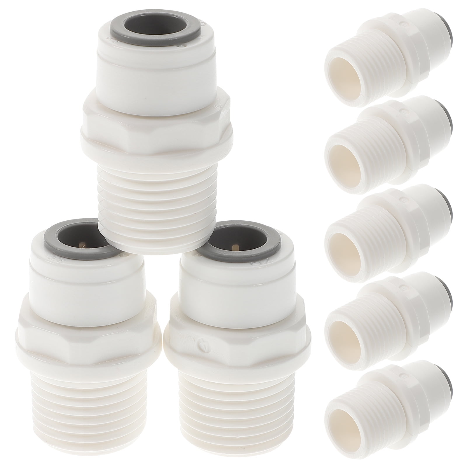10 Pcs Water Pipe Quick Connector Parts 1/2 Dispenser Faucet Adapter Fitting Straight Filter