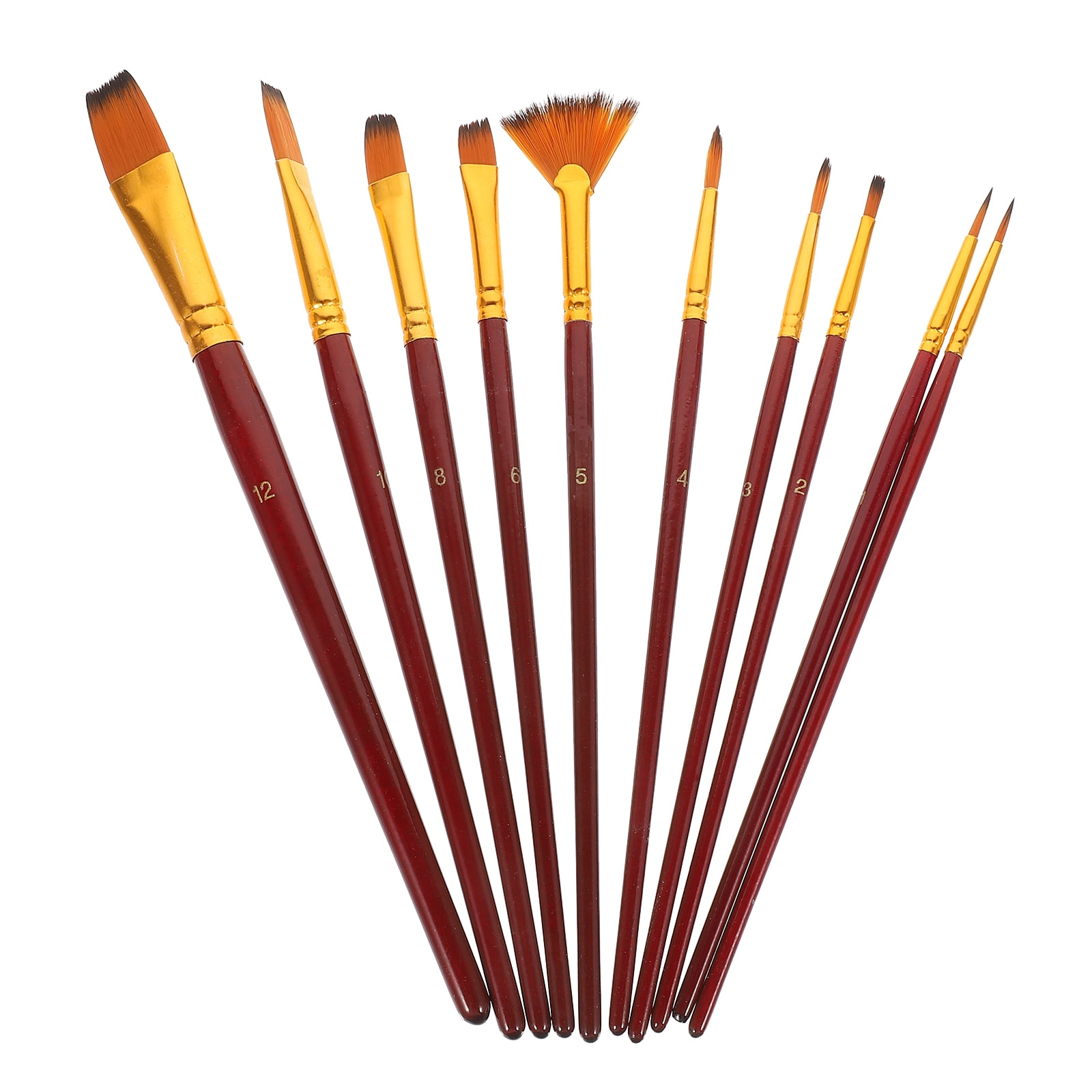 10 Pcs Watercolor Brush Artist Supplies Canvas Paint Brushes Kids Suits
