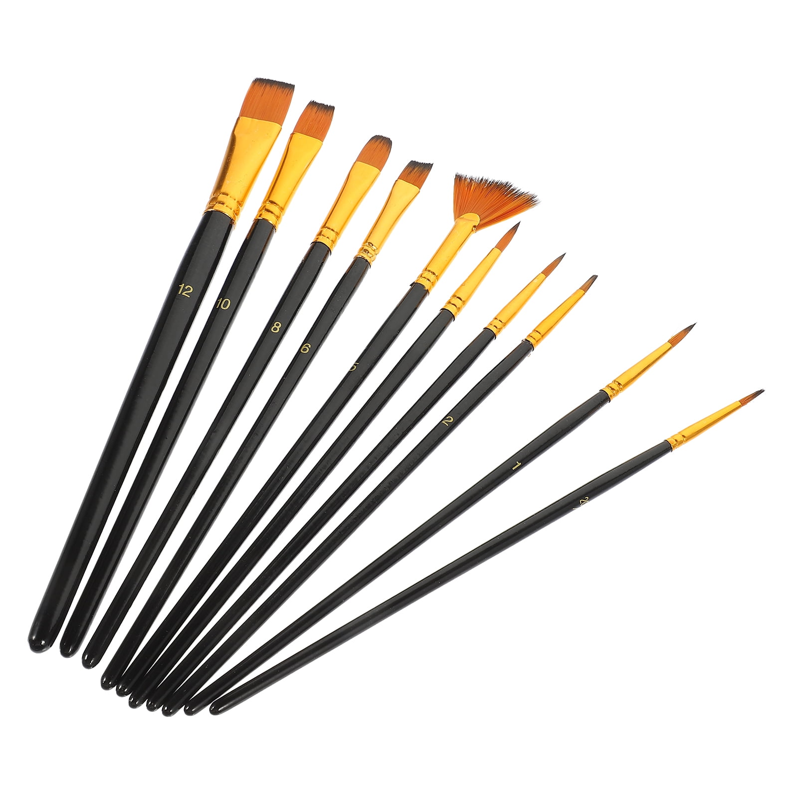 10 Pcs Watercolor Brush Painting Artist Supplies Kids Major Black Pens