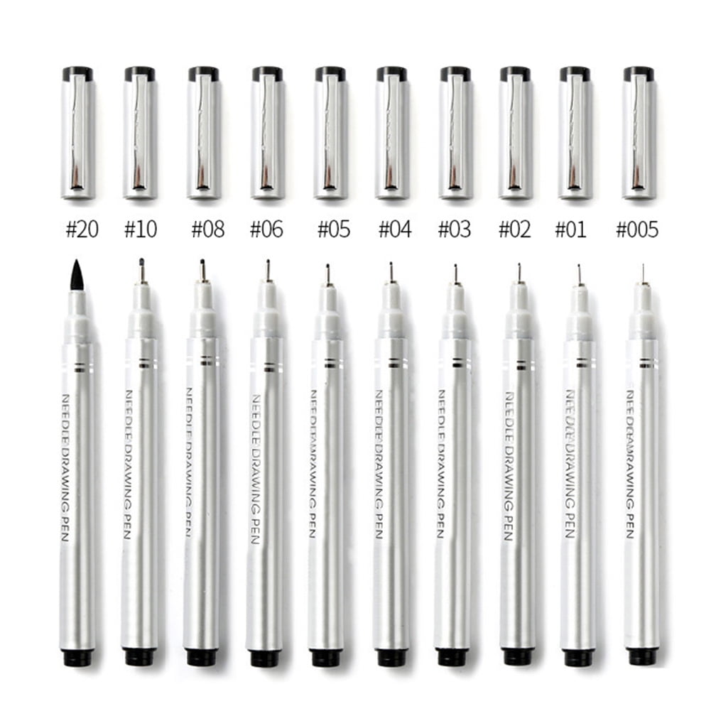 Mr. Pen- Drawing Pens for Artists, 8 Pack Black Multiliner/Fineliner Micro Anime / Sketch Pens, Line Art /Inking Pens, Fine Point Bible Journaling Pen
