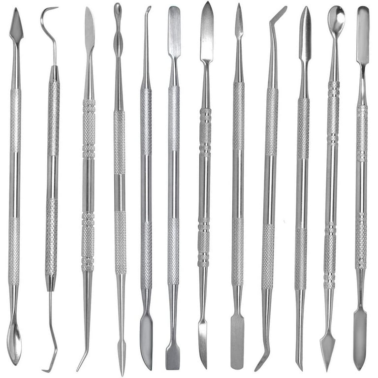 10Pcs/ Set New Stainless Steel Wax Carving Dentist Surgical Dental Lab