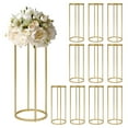 thumbnail image 1 of 10 Pcs Wedding Flower Stand for Centerpieces, Gold Wedding Centerpieces for Tables, 31.5 inch Tall Metal Column Vases Pedestal Stand for Parties, 1 of 20