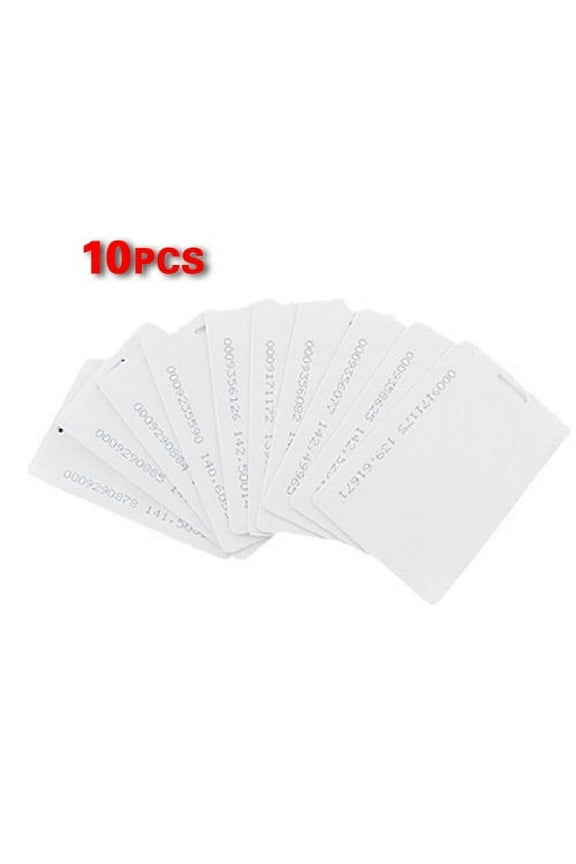 10 Pcs White 125Khz 0.8mm RFID Access Proximity Card