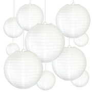 10 Pcs White Paper Lanterns Great Home, Party & Wedding Decorations 8 inch