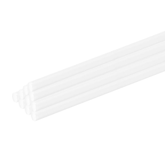 Uxcell Plastic Rods ABS Styrene Round Stick Round Solid Bar DIY Model for DIY Toys Building Making Architectural Model Making White 1/50" x 10"