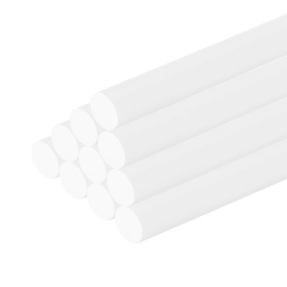 Uxcell Plastic Rods ABS Styrene Round Stick Round Solid Bar DIY Model for DIY Toys Building Making Architectural Model Making White 6/25" x 10"