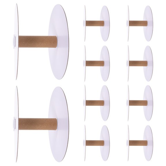 10 Pcs White Thread for Sewing Ribbon Spools Empty