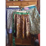 10 Pcs Wholesale Wrap Skirts Printed Magic Sari Skirt Plus Size 36" XL Assorted