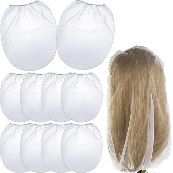 10 Pcs Wig Packaging Bags,Happon Long Wig Storage Bag,Hair Extensions Wig Storage for Multiple Wigs, Hairpieces, Portable Travel-Ready Hair Extensions Bag for Home Travel Salon Use