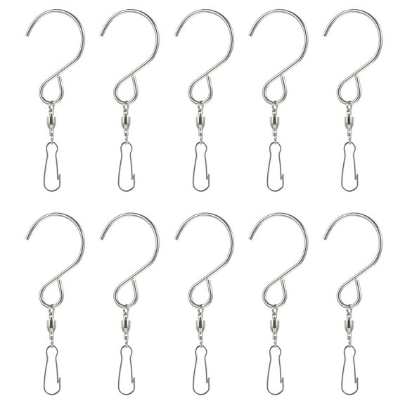 10 Pcs Wind Chime Hook Swivel Windchimes Outdoors Windsock Stainless Steel