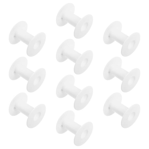 10 Pcs Winding Reel Empty Wire Spool Wire Weaving Spool Sewing Thread Organizer Plastic Spools for Embroidery