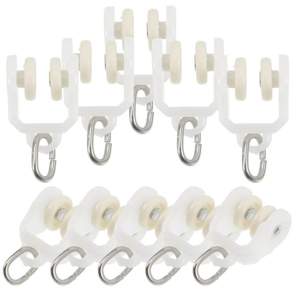 NIAIZEK Smooth Rolling Curtain Gliders with Plastic Alloy Round Track Sliders for Drapery and Window Treatments
