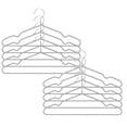 thumbnail image 1 of 10 Pcs Wire Hangers Heavy Duty Clothes Hanger Metal Wire Non Slip Hangers for Clothes Space Saving Hanger Triangle Clothes Coat Dress for Closet Dorm Rack, 15.94"x7.08", Gray, 1 of 9