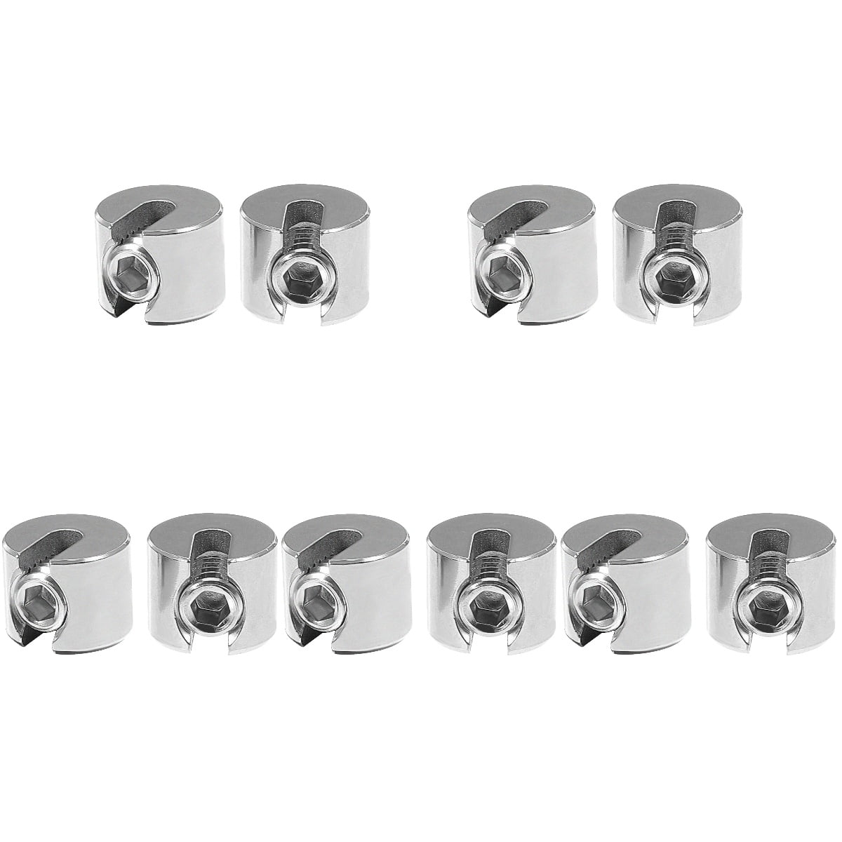 10 Pcs Wire Rope Clamp Stainless Steel Cable Fastener for Tension Clips