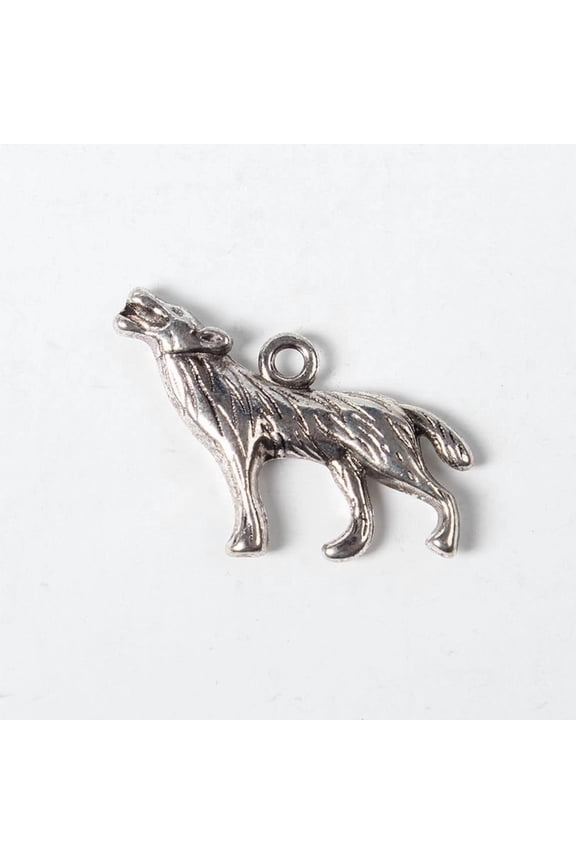 10 Pcs Wolf Charms Pendant Tibetan Style Alloy Howling Wolf Pendants Jewelry Making Charms Metal Charms Pendant Pendant Ornament for DIY handcrafting