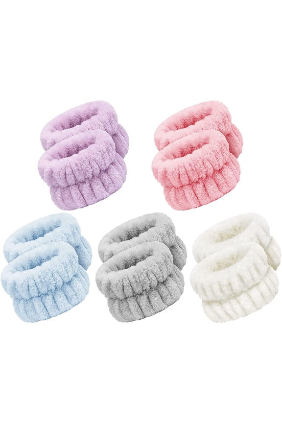 10 Pcs Women's Wrist Towels for Washing Face, Face Washing Wristbands, Microfiber Wrist Spa Wash Band, Absorbent Wristbands Wrist Sweatband for Girls Prevent Liquid from Spilling Down Your Arms