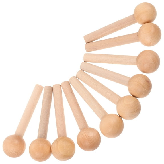 10 Pcs Wood Peg for Wooden Pegboard Panel Hooks Shaker Light