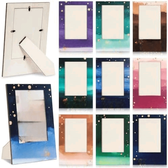 10 Pcs Wooden Employee Appreciation Picture Frames Employee of The Month Plaque Holds 4"x6" Photo Thank You Award for Work Anniversary Promotion Coworker Employees Appreciation Gifts,10 Style