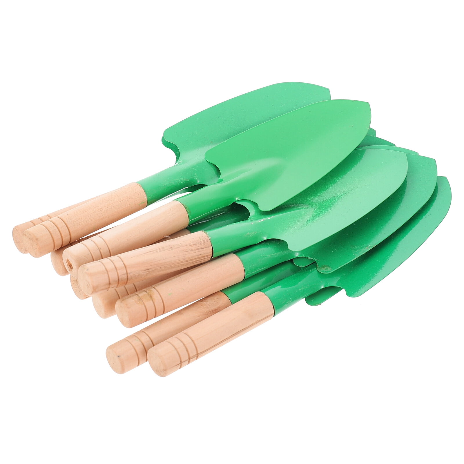 10 Pcs Wooden Handle Shovels Gardening Small Trowels Flower Planting