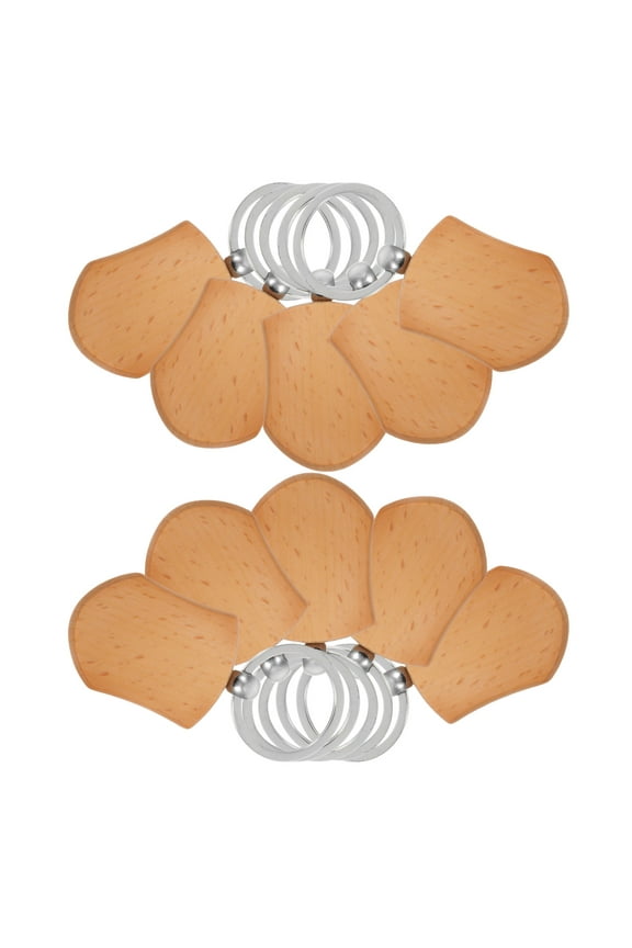 10 Pcs Wooden Keychain White Card Notes Blank Playing Cards