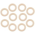 thumbnail image 1 of 10 Pcs Wooden Rings, Natural Wood Rings 55MM Unpainted Wooden Craft Rings DIY, 1 of 13