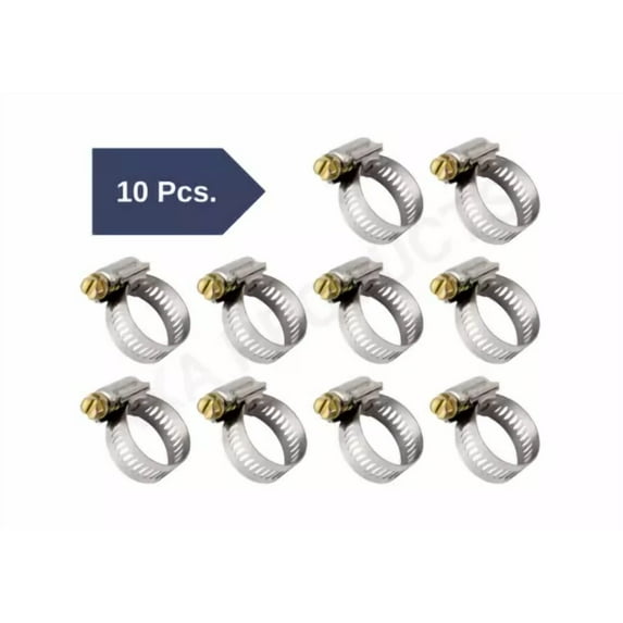 10 Pcs Worm Gear Hose Clamps Range 2 1/4 -3 1/4 –Secure, Leak-Proof & Adjustable