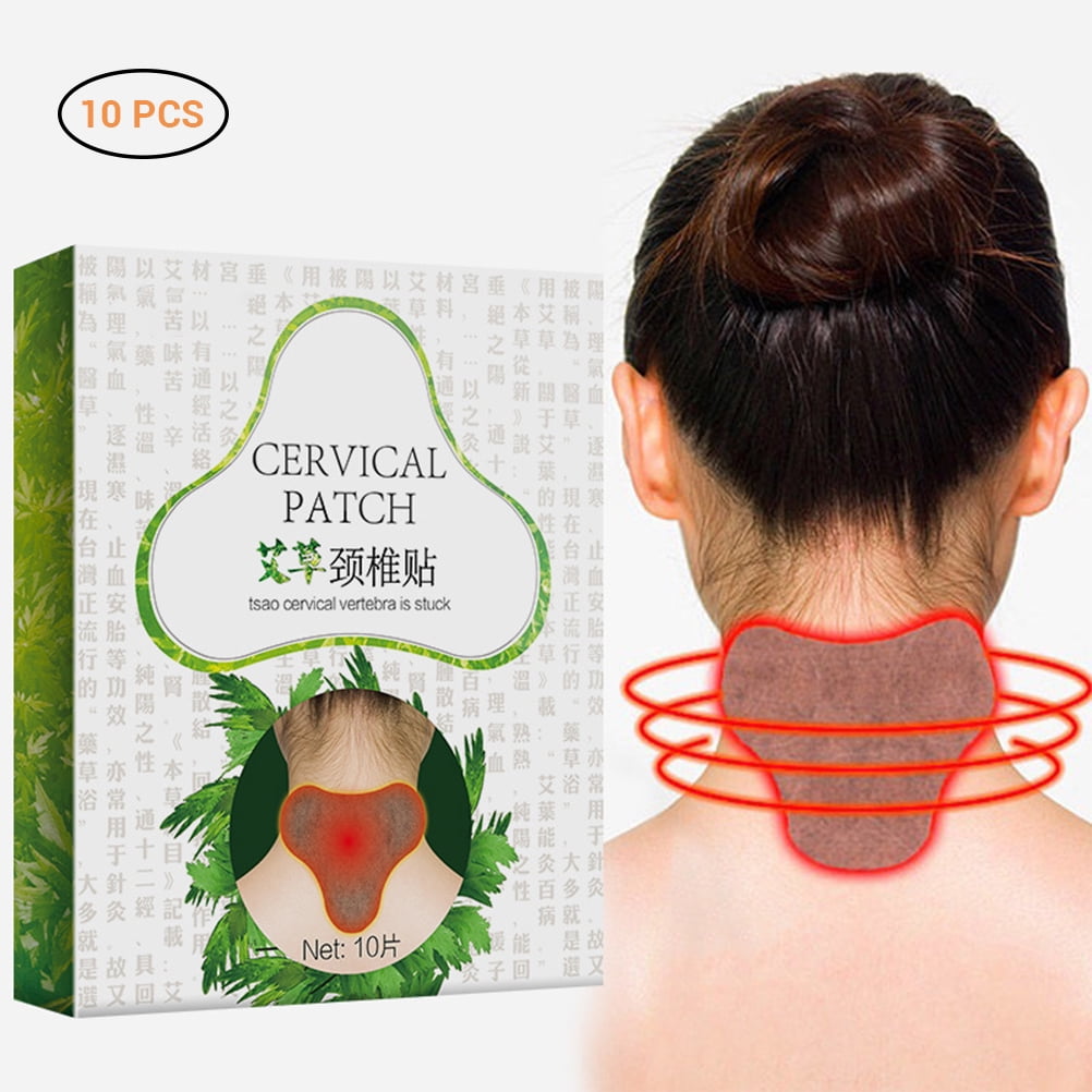 10 Pcs Wormwood Neck Plaster Stickers - Pain Relieving Adhesive for Neck Care and Wellbeing