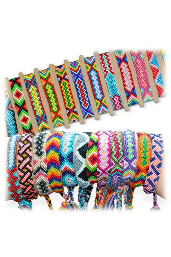 10 Pcs Woven Bracelet Bulk - Nepal Style Friendship Bracelets Handmade Braided Rope Wrist String Chain