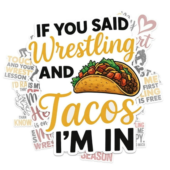 10 Pcs Wrestling Stickers | Funny Wrestling Decal Pack of 10 | Wrestling Quotes, Love Wrestling, Free Hugs