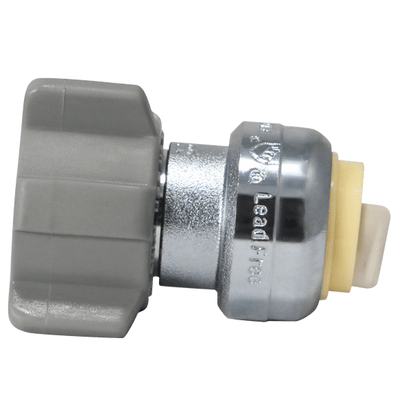 10 Pcs XFITTING 1/2" Push Fit x 1/2" FIP Faucet Straight Connector, Push to Connect Faucet Adapter, 30-4-2=2XX