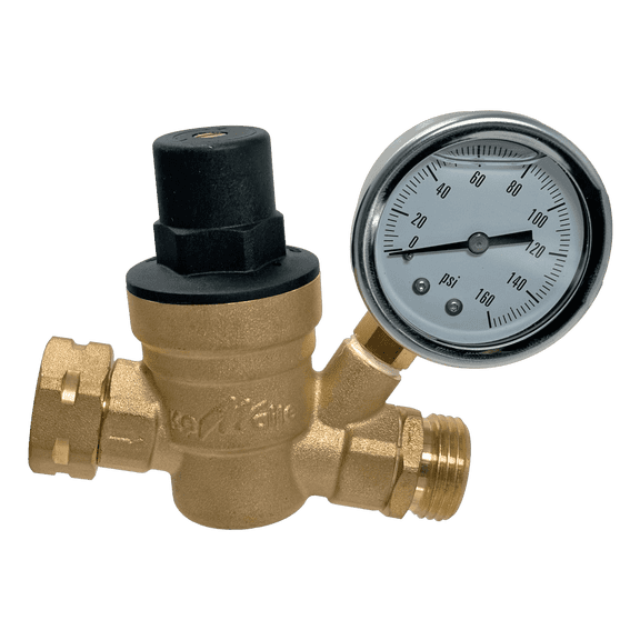 10 Pcs XFITTING 3/4 Inch Water Pressure Regulator with Gauge