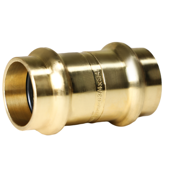 10 Pcs XFITTING 3/4 in x 3/4 in Press Coupling, Brass,