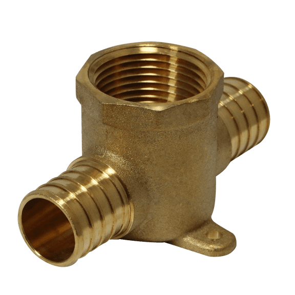 10 Pcs XFITTING Barb Crimp Pex 1 inch x 1 inch x 1 inch Female NPT Tee, Pex Female NPT Tee, 26-2-7=10XX