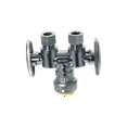 thumbnail image 1 of 10 Pcs XFITTING OD Compression 3/8 Inch x 3/8 Inch OD Compression x 1/2 Inch Push Fit Dual Straight Valve, 4-4-1=10XX, 1 of 4