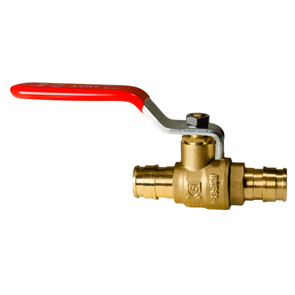 10 Pcs XFITTING Pex A 1/2 Inch x 1/2 Inch Pex A Ball Hot (Red), 29-5-1=10XX