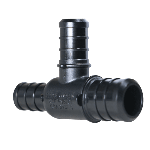 10 Pcs XFITTING Poly Pex B Barb Crimp 3/4 X 1/2 X 1/2 Pex B Tee, Poly Alloy